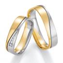 Trauringe Weiss-Gelbgold von Ruesch 66/46030-047